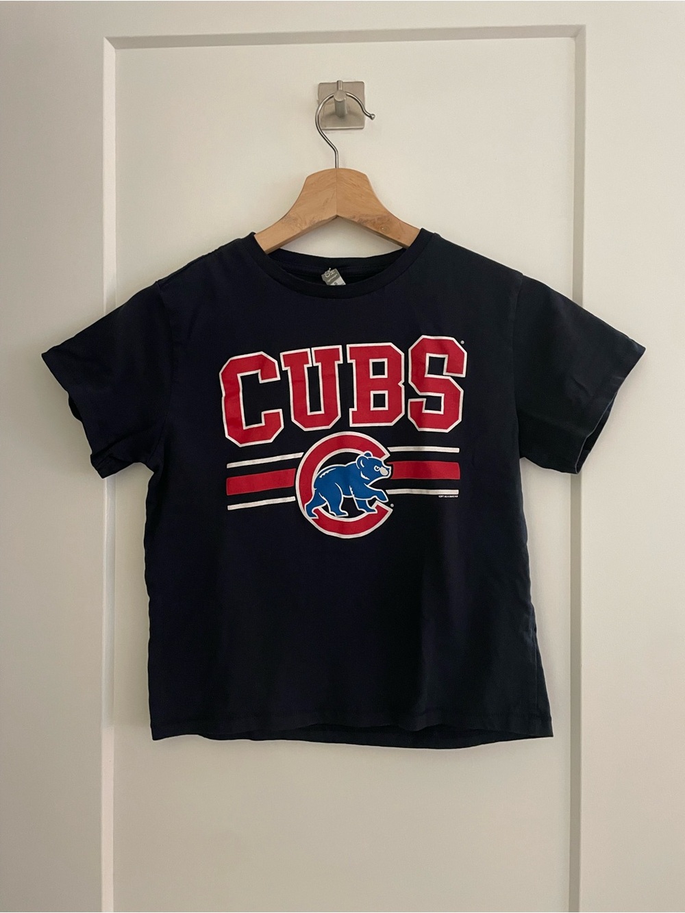 Women's Navy Cubs Graphic Tee